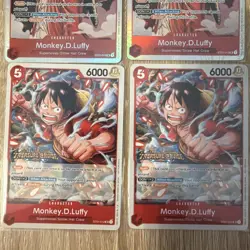 4x Monkey.D.Luffy ST01-012 SR - One Piece TCG - Starter Deck 1: Straw Hat Crew - Image 4
