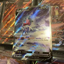 Suicune v GG38/GG70 Crown Zenith: Galarian Gallery Holo Card NM Condition - Image 2