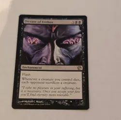 Dictate of Erebos Journey into Nyx Rare Black Enchantment Magic Card Regular - Image 1