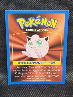 Pokemon Jigglypuff #39 Game Tip Card Kellogg Canada Played Condition - Image 2