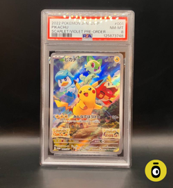POKEMON - PIKACHU PROMO SV-P 001 - Scarlet and Violet Promos - JAP - NM - PSA 8 - Image 1