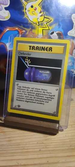 Defender 80/102 *1. Edition Basis Set Pokemon TCG Trainer De 🇩🇪 Near Mint - Image 1