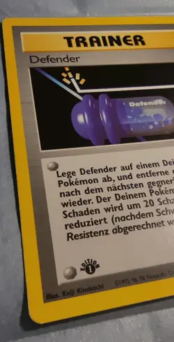 Defender 80/102 *1. Edition Basis Set Pokemon TCG Trainer De 🇩🇪 Near Mint - Image 2