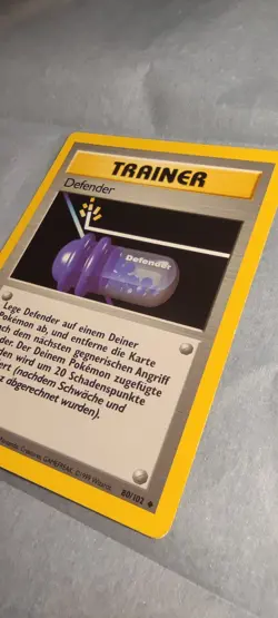 Defender 80/102 *1. Edition Basis Set Pokemon TCG Trainer De 🇩🇪 Near Mint - Image 3
