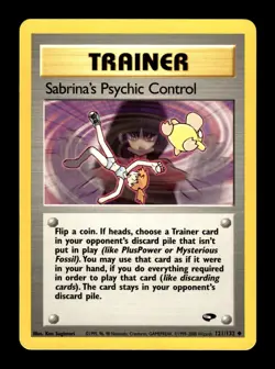 6-02-08 PWE pokemon unplayed. 2000 gym challenge trainer sabrina psychic 121/132 - Image 1