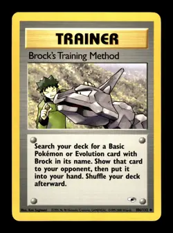 6-02-08 PWE pokemon unplayed . 2000 gym heroes trainer brock's method #106/132 - Image 1