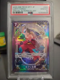 Special Alternate Art Luffy-Tarou One Piece OP11 Japanese SP ST18-005 SR PSA 10 - Image 1