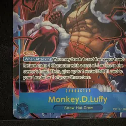 Monkey.D.Luffy OP11-118 Secret Rare Foil A Fist of Divine Speed (Alt Art) - Image 5