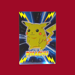 PIKACHU--JAPANESE MEIJI EMBOSSED PROMO FOIL POKEMON CARD - Image 1