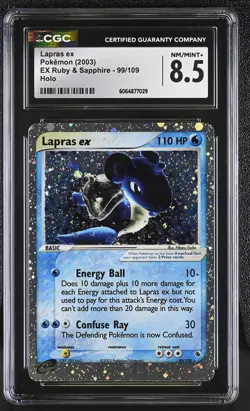 CGC 8.5 Lapras ex 2003 EX Ruby & Sapphire 99/109 Holo Pokemon Card - Image 1