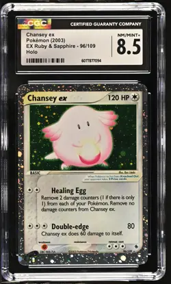CGC 8.5 Chansey ex 2003 EX Ruby & Sapphire 96/109 Holo Pokemon Card - Image 1