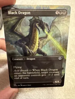 MTG Magic: The Gathering Black Dragon Borderless AFR Forgotten Realms NM! - Image 1