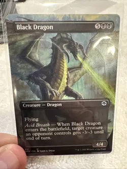 MTG Magic: The Gathering Black Dragon Borderless AFR Forgotten Realms NM! - Image 3