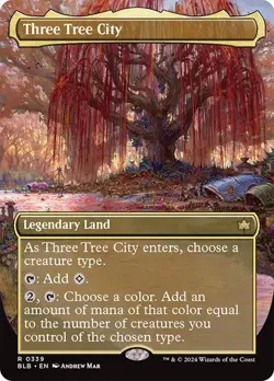 MTG-Three Tree City (Borderless)Bloomburrow(NM)#339 - Image 1