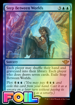 x1 Step Between Worlds OTJ MTG 70 FOIL RARE M/NM 1x - Image 1