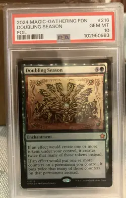 2024 MTG FDN Doubling Season Foil #216 PSA 10 - Image 1