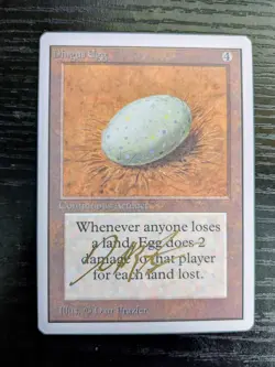 MTG UNLIMITED Dingus Egg SIGNED IN GOLD BY DAN FRAZIER - Image 1