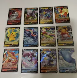 Pokemon 12 Card Lot Sword And Shield Ultra Rare V NM - Image 1