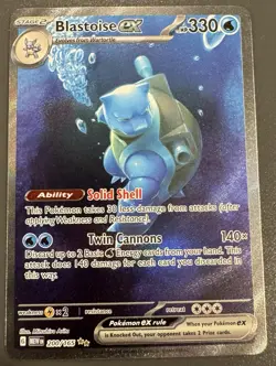 Pokemon Blastoise EX 200/165 Special Illustration Rare SV Scarlet & Violet 151 - Image 1