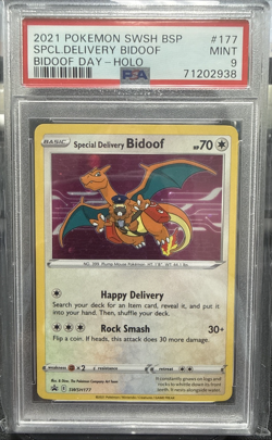 2021 POKEMON SWSH BLACK STAR PROMO BIDOOF DAY SPECIAL DELIVERY BIDOOF-HOLO PSA 9 - Image 1