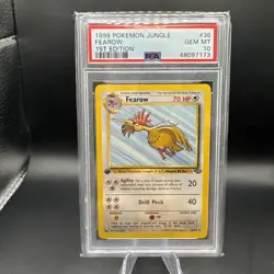 1999 POKEMON JUNGLE 1ST ED #36 FEAROW PSA 10 - Image 1