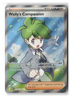 Wally's Compassion 176/132 Ultra Rare Mega Evolution Pokemon Near Mint - Image 1