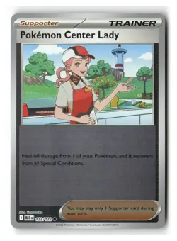 Pokemon Center Lady 123/132 Common Reverse Holo Mega Evolution Pokemon Near Mint - Image 1