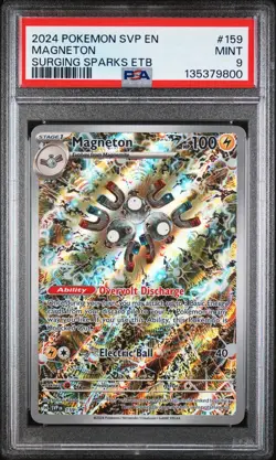 MAGNETON #159 BLACK STAR PROMO SURGING SPARKS ETB SVP EN PSA 9 MINT POKEMON 2024 - Image 1