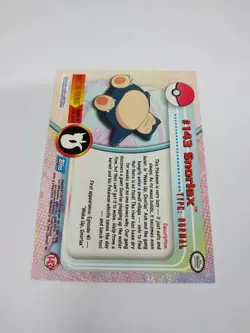 MINT GLOSSY 2000 Topps Pokemon TV Animation Series 3 Snorlax Blue Logo #143 - Image 3