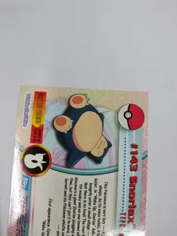 MINT GLOSSY 2000 Topps Pokemon TV Animation Series 3 Snorlax Blue Logo #143 - Image 4