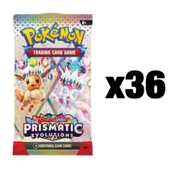 Pokemon TCG Prismatic Evolutions 36 Factory Sealed Booster Packs! Same as Box! - Image 1