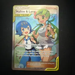 Mallow and Lana Tag Team 231/236 Pokemon TCG Cosmic Eclipse Full Art Holo LP - Image 1