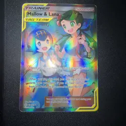 Mallow and Lana Tag Team 231/236 Pokemon TCG Cosmic Eclipse Full Art Holo LP - Image 3