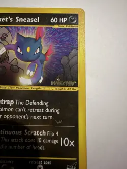 Pokemon TCG Rocket's Sneasel Best of Game 5/9 Regular Promo Promo - Image 3