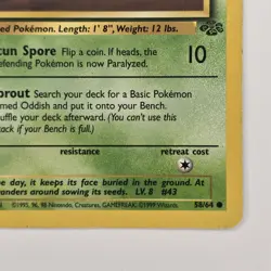 Oddish 58/64 Common Jungle MP Pokemon - Image 5