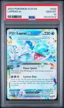2024 POKEMON SCR EN-STELLAR CROWN #032 LAPRAS ex PSA 10 - Image 1