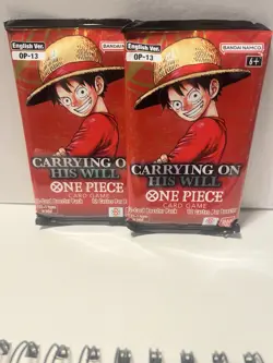 One Piece TCG OP13 Carrying On His Will Packs X2 - Image 1