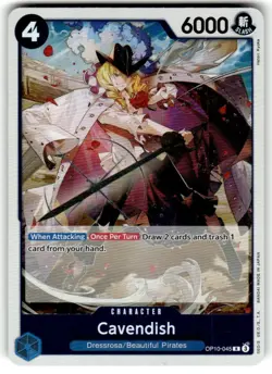 One Piece TCG English OP10-045 Cavendish Foil Royal Blood - Image 1
