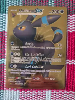 Pokemon Umbreon GX GOLD Foil Fan Art Collector Card - 200 HP - SV69 - Image 1