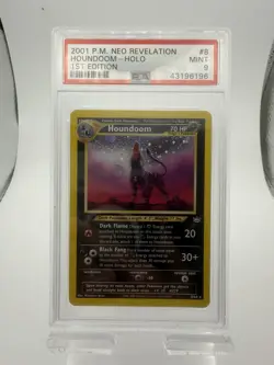Pokemon TCG Houndoom 1st Edition Neo Revelation Holo Card 8/64 PSA 9 Mint - Image 3