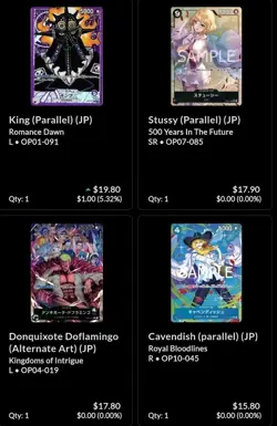 One Piece Binder Collection – Alt Arts, Alt Leaders, SEC, SR JAP 160 Card LOT - Image 3