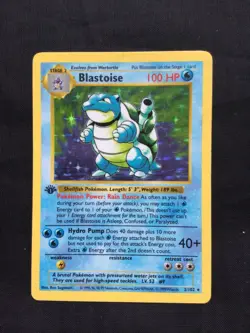 Pokemon Cards: Base Set 1st Edition Rare Holo: Blastoise 2/102 - Image 1