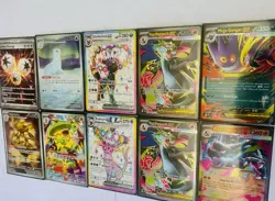 Pokemon Phantasmal Flames/Prismatic Evolutions 10 Card NM Full Art Ex Lot - Image 1