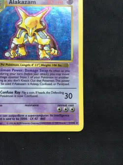 Pokemon Cards: Base Set 1st Edition Rare Holo: Alakazam 1/102 - Image 5
