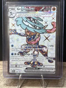Pokemon TCG Twilight Masquerade Greninja EX 198/167 Ultra Rare Card NM Condition - Image 1