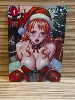 Nico Robin One Piece TCG Custom Christmas Card Textured Sexy Holo Waifu GYAT - Image 1