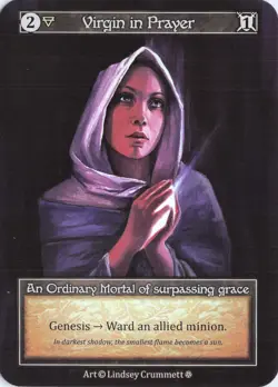 Virgin in Prayer (Foil), Sorcery: Gothic, Foil, Minion, Ordinary - Image 1