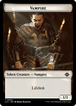 VAMPIRE TOKEN x1 mtg NM-M Lost Caverns of Ixalan 1 Token - Image 1