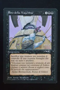 Magic The Gathering MTG RITUAL OF THE MACHINE ITALIAN Alliances LP Played - Image 1