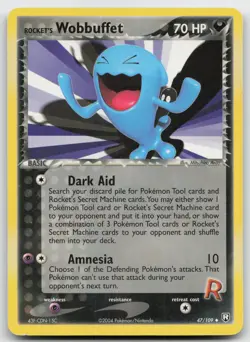 Pokemon tcg Team Rocket Returns #47/109 Rocket's Wobbuffet Moderately played - Image 1